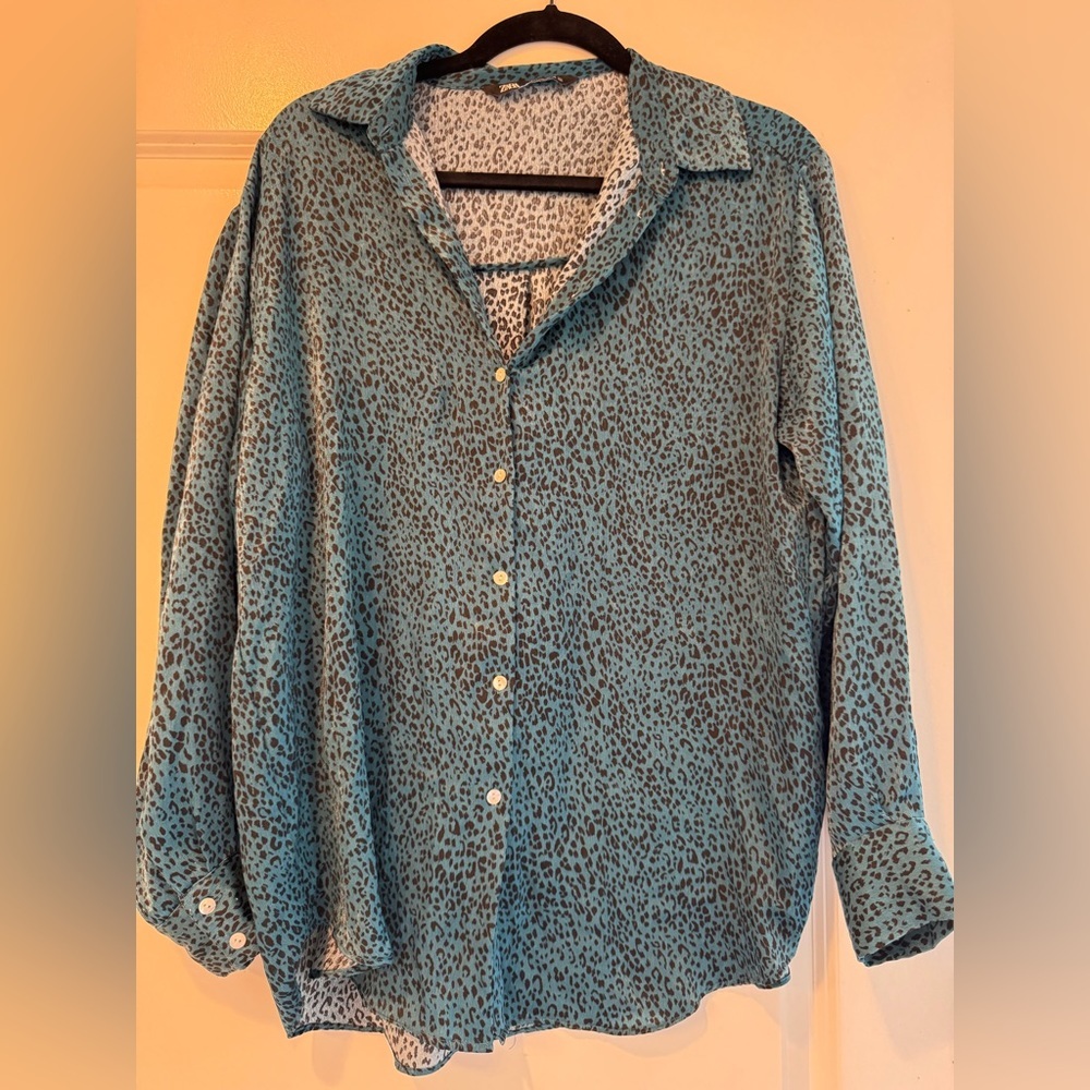 Zara Leopard Print Blouse